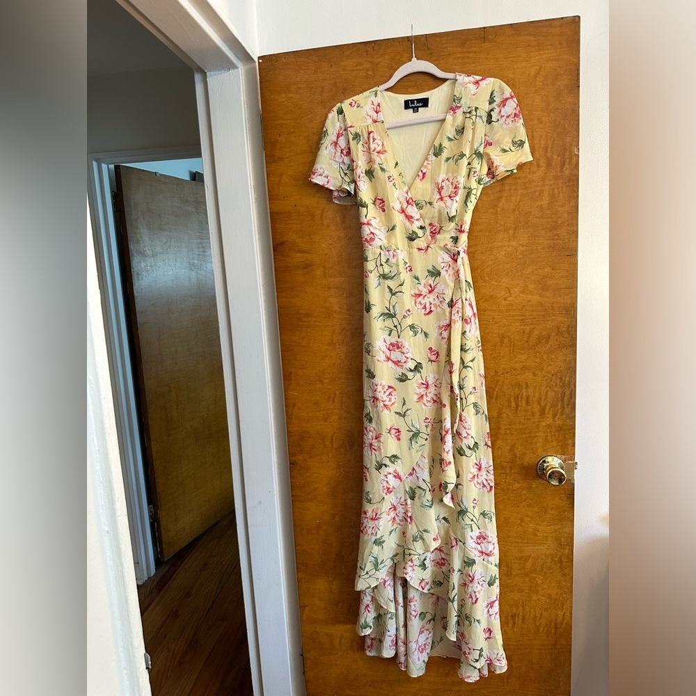 Lulus Sense of Wonder Wrap Maxi Dress